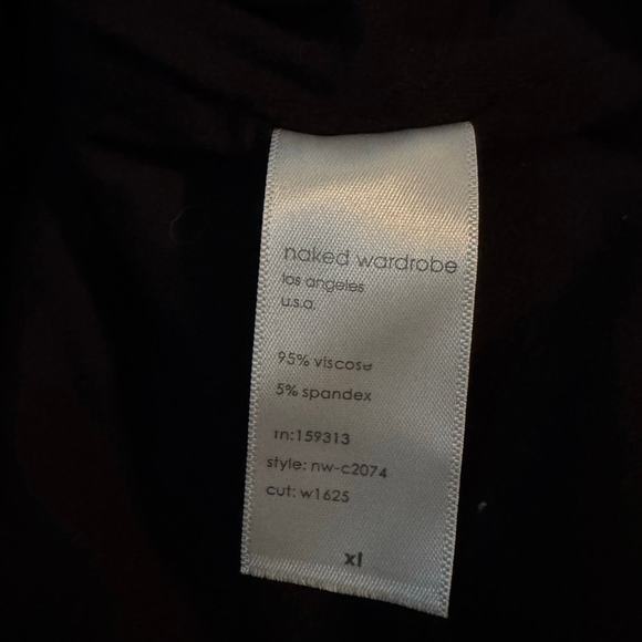 NAKED WARDROBE NWT Black Cropped Tank Top ONLY Size XL - Picture 5 of 6